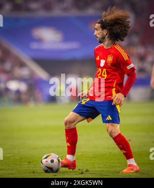 Monaco, Germania. 9 luglio 2024. Cucurella (ESP) Spagna - Francia Spanien - Frankreich 09.07.2024 crediti: Moritz Muller/Alamy Live News Foto Stock