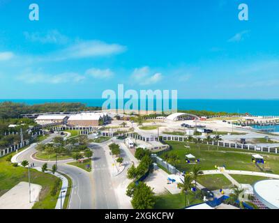 Key West, Florida - 9 marzo 2024: Vista aerea di Key West Florida vicino al parco sul lungomare Truman e a Fort Zachary Foto Stock