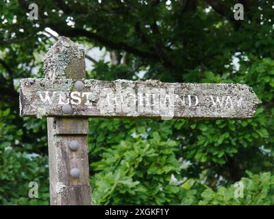 Segnale West Highland Way Foto Stock