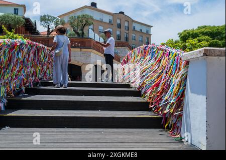 Ponte Lacos de Amizade, Aveiro, Portogallo Foto Stock