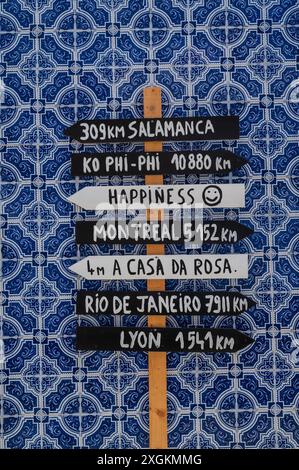 Strade di Aveiro, Portogallo Foto Stock