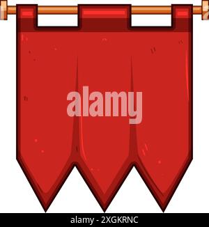 immagine vettoriale di un cartoni animati con bandiera reale Illustrazione Vettoriale