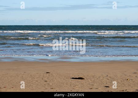 Le onde dolci bagnano la spiaggia - Torquay, Victoria, Australia Foto Stock