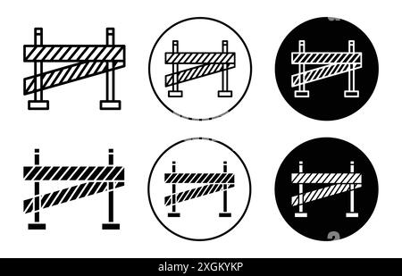 Icona della linea di polizia, logo, contorno vettoriale in bianco e nero Illustrazione Vettoriale