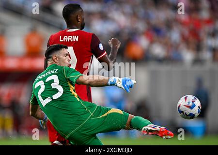 East Rutherford, Stati Uniti. 16 novembre 2022. EAST RUTHERFORD, STATI UNITI - 10 LUGLIO: Emiliano Martinez dell'Argentina durante la partita CONMEBOL Copa America USA 2024 tra Canada e Argentina al MetLife Stadium il 10 luglio 2024 a East Rutherford, Stati Uniti. (Foto di Pablo Morano/Agenzia BSR) credito: Agenzia BSR/Alamy Live News Foto Stock