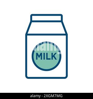 modello di disegno vettoriale icona latte su sfondo bianco Illustrazione Vettoriale