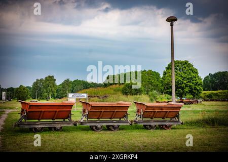 Mildenberg OT von Zehdenick im Landkreis Oberhavel im Bundesland Brandenburg, Industriedenkmal Ziegeleipark - 10.07.2024 Brandenburg *** Mildenberg OT von Zehdenick nel distretto di Oberhavel nello stato federale del Brandeburgo, monumento industriale Ziegeleipark 10 07 2024 Brandeburgo Foto Stock