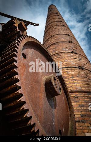 Mildenberg OT von Zehdenick im Landkreis Oberhavel im Bundesland Brandenburg, Industriedenkmal Ziegeleipark - 10.07.2024 Brandenburg *** Mildenberg OT von Zehdenick nel distretto di Oberhavel nello stato federale del Brandeburgo, monumento industriale Ziegeleipark 10 07 2024 Brandeburgo Foto Stock