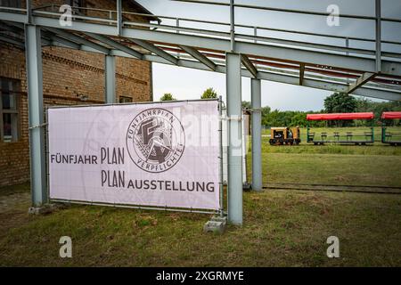 Mildenberg OT von Zehdenick im Landkreis Oberhavel im Bundesland Brandenburg, Industriedenkmal Ziegeleipark - 10.07.2024 Brandenburg *** Mildenberg OT von Zehdenick nel distretto di Oberhavel nello stato federale del Brandeburgo, monumento industriale Ziegeleipark 10 07 2024 Brandeburgo Foto Stock