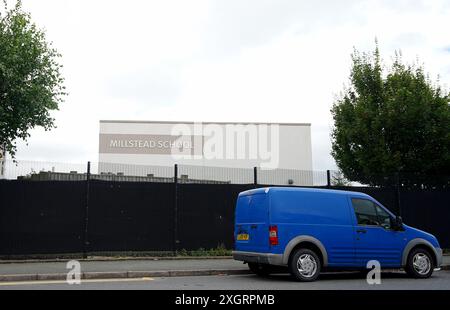 Una visione generale della Millstead Primary School di Everton, Liverpool, a cui hanno partecipato due bambini della scuola primaria di cinque e sei anni che sono morti di recente. La scuola elementare, che insegna ai bambini di età compresa tra i due e gli 11 anni, che hanno esigenze educative particolari, ha affrontato un focolaio di infezione chiamata Giardia. Data foto: Mercoledì 10 luglio 2024. Foto PA. Vedi PA storia SALUTE Scuola. Il credito fotografico dovrebbe essere: Peter Byrne/PA Wire Foto Stock