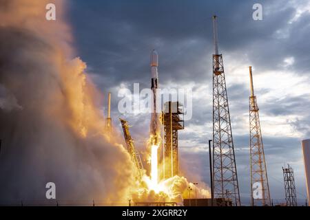 SpaceX Falcon 9 lancio della missione Türksat 6A. Foto Stock