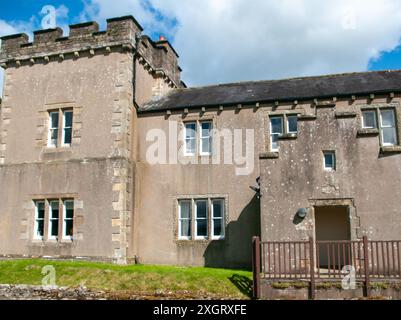 Casa del XVII secolo a Birdoswald Roman Fort Gilsland, Brampton, Cumbria, Inghilterra Foto Stock