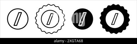 Icona barra con il logo che indica il contorno vettoriale in bianco e nero Illustrazione Vettoriale