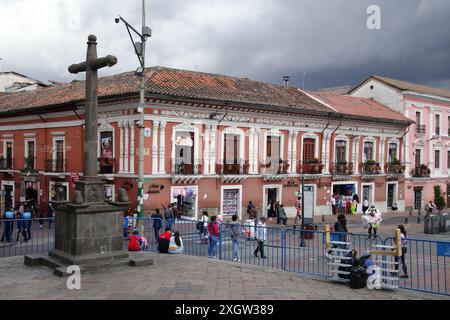 Centro città, Quito, Ecuador, Sud America, patrimonio dell'umanità dell'UNESCO Foto Stock