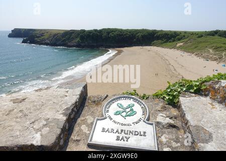 Barafundle Bay, Pemborkeshire, Galles del Sud Foto Stock