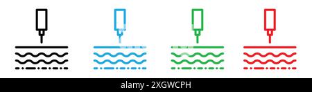 Dermatologia terapia di bellezza per il corpo icona della pelle logo contorno vettoriale in bianco e nero Illustrazione Vettoriale