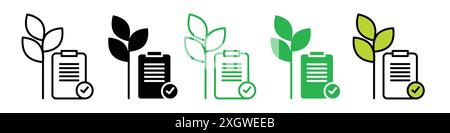 Icona ingredienti premium logo segno vettoriale contorno in bianco e nero Illustrazione Vettoriale