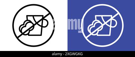 Secchio per pulizia con bordo vettoriale con logo in spugna in colore bianco e nero Illustrazione Vettoriale