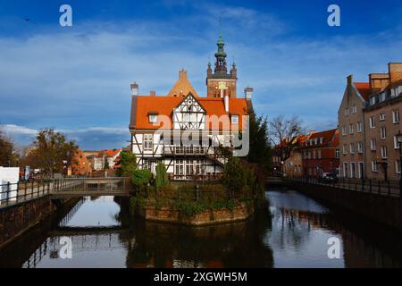 2023-03-14 Vista alla Miller House. Great Mill a Danzica, Polonia. Foto Stock