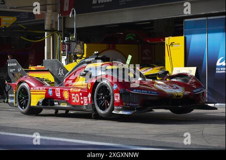 San Paolo, Brasile. 10 luglio 2024. SP - SAN PAOLO - 10/07/2024 - CAMPIONATO DEL MONDO ENDURANCE FIA 6 ORE DI SAN PAOLO - Ferrari AF Corse Team sul circuito Interlagos per la 6 ORE DI SAN PAOLO. Foto: Anderson Romao/AGIF (foto di Anderson Rom&#xe3;o/AGIF/Sipa USA) credito: SIPA USA/Alamy Live News Foto Stock