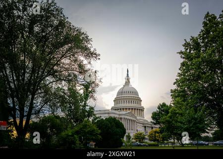 Washington, Vereinigte Staaten. 10 luglio 2024. Vista del Campidoglio di Washington. Washington, 10 luglio 2024. Credito: dpa/Alamy Live News Foto Stock