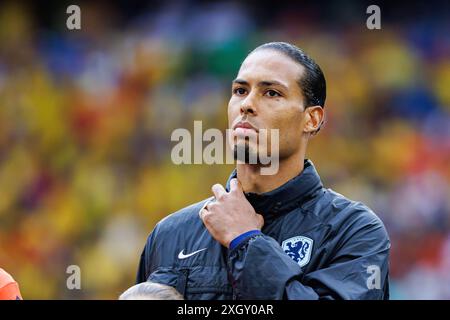 Monaco, Germania. 2 luglio 2024. Virgil Van Dijk (Paesi Bassi) è stato visto durante il turno di UEFA Euro 2024 tra Romania e Paesi Bassi all'Allianz Arena. Punteggio finale; Romania 0:3 Paesi Bassi. Credito: SOPA Images Limited/Alamy Live News Foto Stock