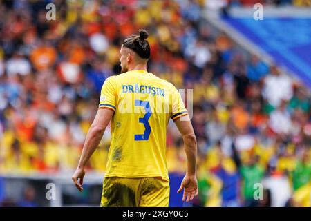 Monaco, Germania. 2 luglio 2024. Radu Dragusin (Romania) visto durante il turno di UEFA Euro 2024 tra Romania e Paesi Bassi all'Allianz Arena. Punteggio finale; Romania 0:3 Paesi Bassi. Credito: SOPA Images Limited/Alamy Live News Foto Stock