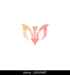Logo Letter M Flower. M vettore iniziale del logo Illustrazione Vettoriale