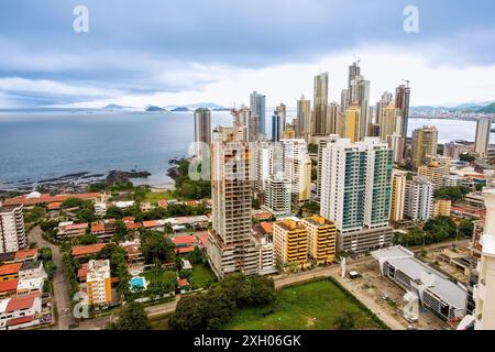 Panama, Panama City, Vista della zona punto pacifica della città. Foto Stock