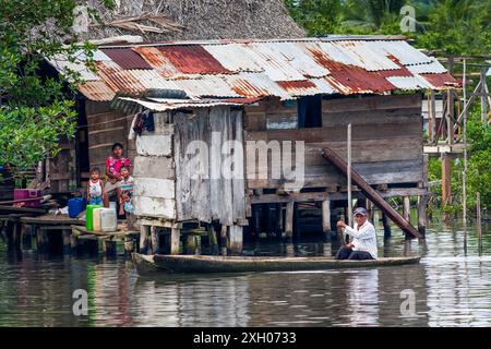 Panama, Archipielago de Bocas del Toro, l'isola principale Isla Colon. Foto Stock