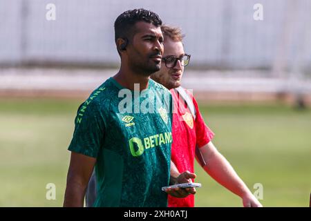 LIMA, PERÙ - 2 APRILE: Sessione di formazione Fluminense presso Villa Deportiva Nacional a Lima, Perù. (Foto di Martín Fonseca) Foto Stock