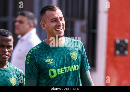 LIMA, PERÙ - 2 APRILE: Sessione di formazione Fluminense presso Villa Deportiva Nacional a Lima, Perù. (Foto di Martín Fonseca) Foto Stock