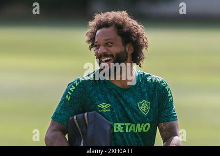 LIMA, PERÙ - 2 APRILE: Marcelo Vieira durante la sessione di allenamento Fluminense presso Villa Deportiva Nacional. (Foto di Martín Fonseca) Foto Stock