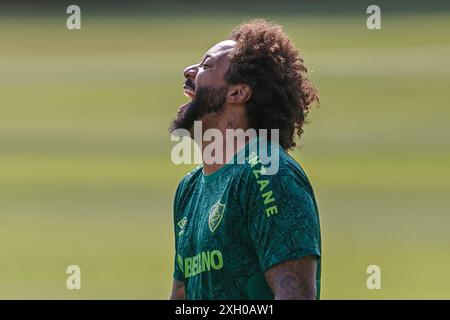 LIMA, PERÙ - 2 APRILE: Marcelo Vieira durante la sessione di allenamento Fluminense presso Villa Deportiva Nacional. (Foto di Martín Fonseca) Foto Stock