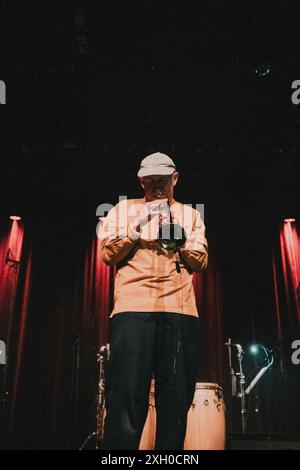 Copenaghen, Danimarca. 10 luglio 2024. Il musicista jazz e compositore inglese Matthew Halsall esegue un concerto dal vivo a Brema durante il Copenhagen Jazz Festival 2024 a Copenaghen. Foto Stock