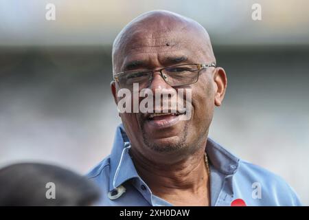 L'ex leggenda delle Indie occidentali Brian Lara durante il Rothesay test Match Day Two England vs West Indies a Lords, Londra, Regno Unito, 11 luglio 2024 (foto di Mark Cosgrove/News Images) a Londra, Regno Unito il 7/11/2024. (Foto di Mark Cosgrove/News Images/Sipa USA) Foto Stock