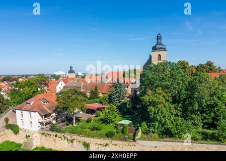 Città vecchia, Municipio, chiesa St. Lamberti Querfurt Sachsen-Anhalt, Sassonia-Anhalt Germania Foto Stock