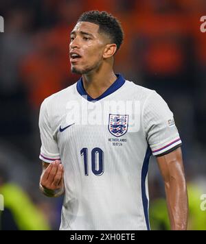 10 lug 2024 - Inghilterra vs Paesi Bassi - Campionati europei UEFA 2024 - semifinale - Dortmund. L'inglese Jude Bellingham in azione. Foto : Mark Pain / Alamy Live News Foto Stock