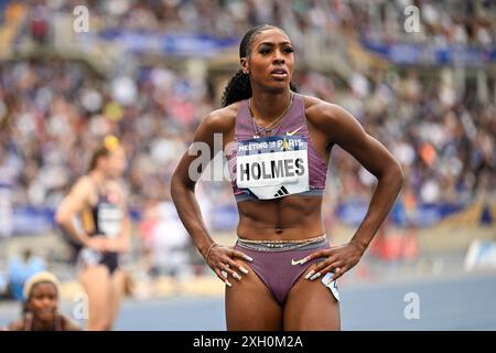 Alexis Holmes durante l'evento di atletica leggera Meeting de Paris Wanda Diamond League 2024 il 7 luglio 2024 allo stadio Charlety di Parigi, in Francia. Foto di Victor Joly/ABACAPRESS. COM Foto Stock