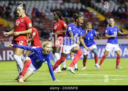 Celina Ould Hocine e Magnaba Folquet di Francia durante la partita di Coppa del mondo femminile FIFA U-20 Costa Rica Francia contro Canada il 14 agosto 2022. (Foto di Foto Stock