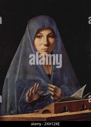 Antonello da Messina - annuncio Vergine - Galleria regionale della Sicilia, Palermo Antonello da Messina, Annunciazione Vergine (l'Annunciazione di Palermo) - Foto Stock