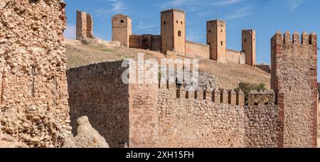 Fortezza di Molina de los Caballeros, Molina de Aragon, provincia di Guadalajara, Spagna Foto Stock