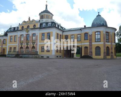 Weimar Schloss Belvedere Das Schloss Belvedere ist eine üppig gestaltete Lustschlossanlage in der Nähe der Stadt Weimar. Barocke Sommerresidenz der Familie von Sachsen-Weimar und Eisenach. *** Palazzo del Belvedere di Weimar il Palazzo del Belvedere è un complesso di palazzi di piacere sontuosamente progettato vicino alla città di Weimar residenza estiva barocca della famiglia sassone di Weimar e Eisenach Copyright: XStopperx/xEibner-Pressefotox EP asr Foto Stock