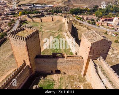 Fortezza di Molina de los Caballeros, Molina de Aragon, provincia di Guadalajara, Spagna Foto Stock
