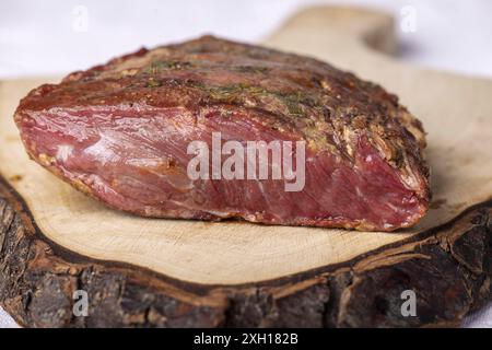 Pastrami confezionati in sacchetti di plastica Foto Stock