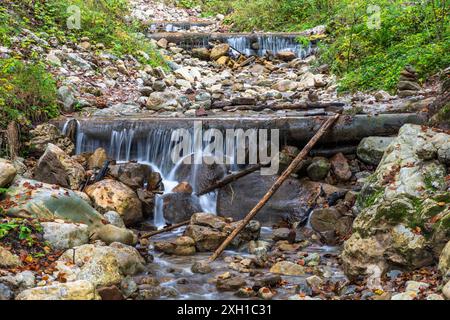 Gola di Rehbachklamm vicino a Scheffau am Wilden Kaiser, Tirolo, Austria Foto Stock