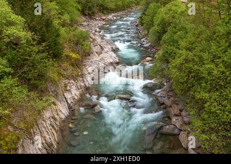 Passa la gola nella Val Passiria, alto Adige Foto Stock