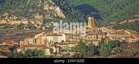 Francia, dipartimento di Vaucluse, Sablet e Séguret, villaggi dei Pays des Dentelles de Montmirail Foto Stock