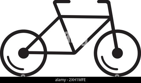 disegno del logo dell'illustrazione vettoriale dell'icona della bicicletta Illustrazione Vettoriale