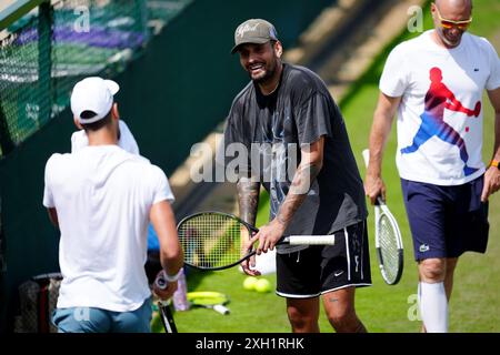 L'undicesimo giorno dei Campionati di Wimbledon 2024 all'All England Lawn Tennis and Croquet Club di Londra. Data foto: Giovedì 11 luglio 2024. Foto Stock
